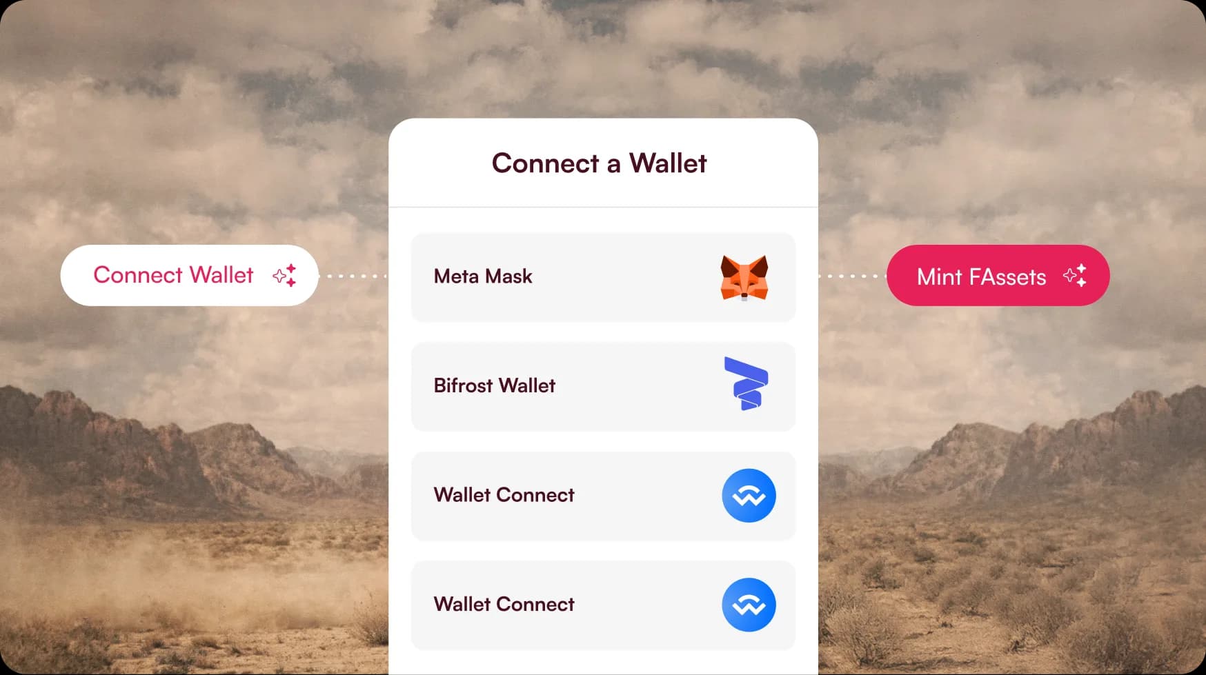 FXRP minting app wallet connect dialog